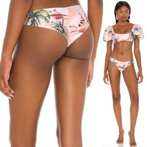 AGUA BENDITA Set - Chelsea Luau Puffed Sleeve Bikini Top & Lola Luau Bottom